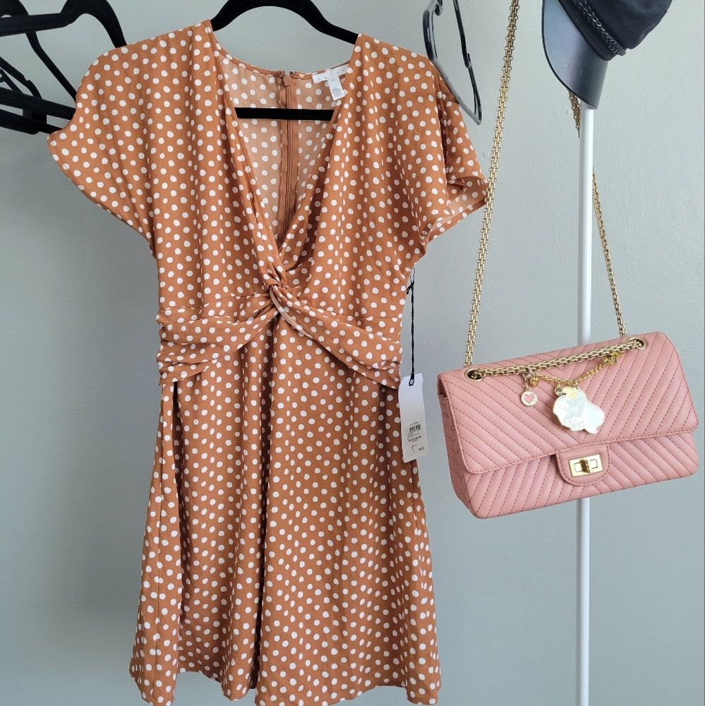New with tag! Orange dot jumpsuit xs